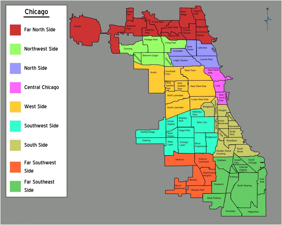 Mapa do distrito de Chicago